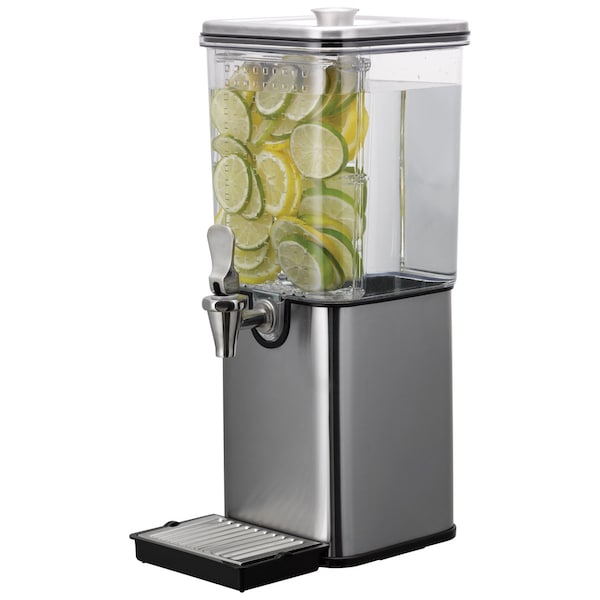 Beverage Dispenser with Infusion Wall, Square, 1.5 Gallon, Plastic
